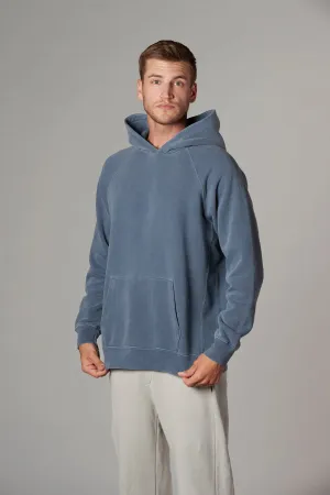 Meyer Long Sleeve Pullover Hooded Sweatshirt in Faded Navy