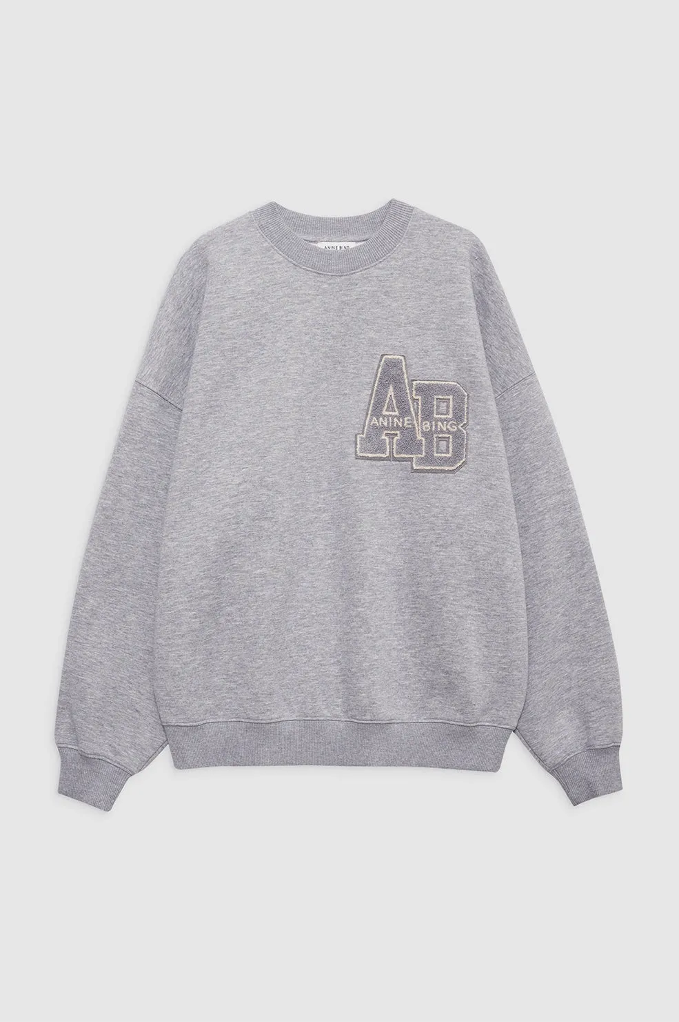 Miles Oversized Sweatshirt Letterman - Medium Heather Grey