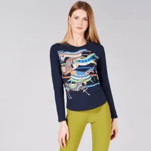 Monterey Women's Printed Long Sleeve Sweatshirt by Vestrum