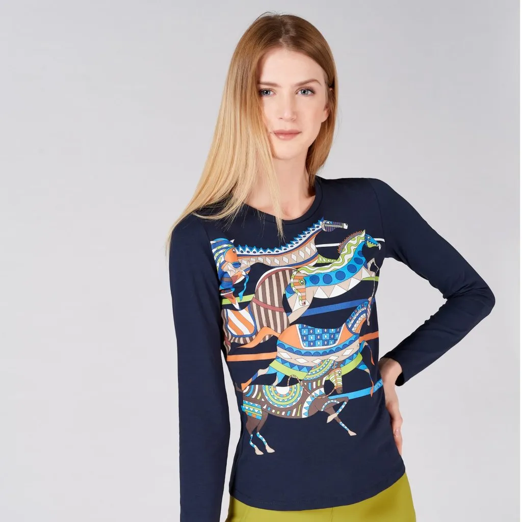 Monterey Women's Printed Long Sleeve Sweatshirt by Vestrum