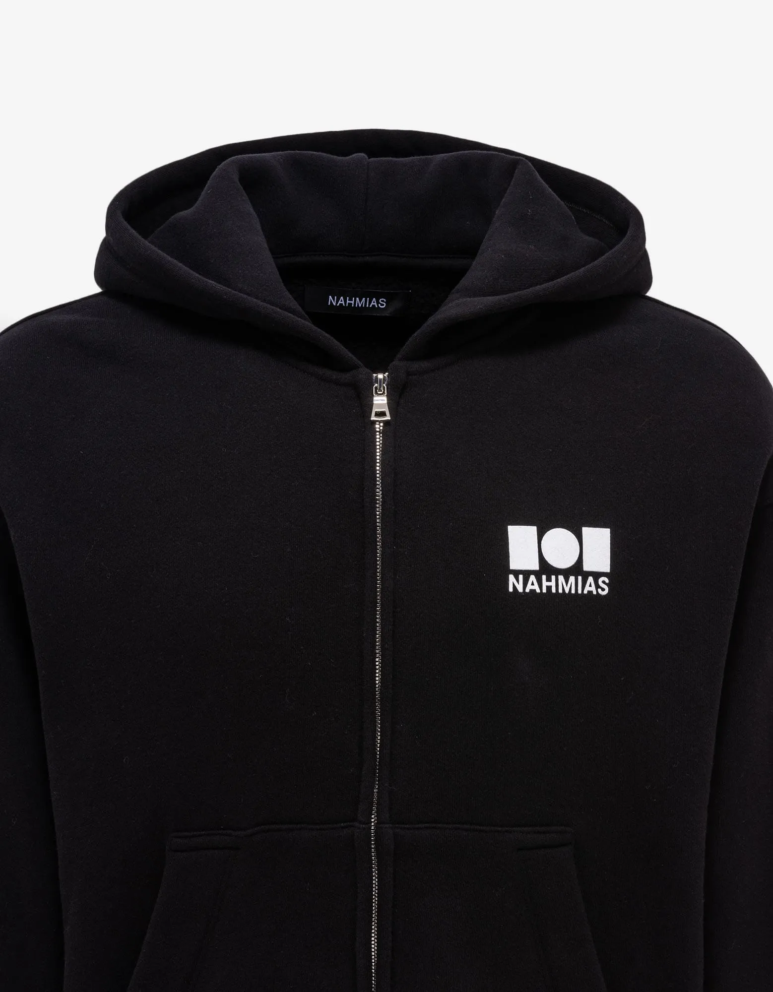 Nahmias Black Logo Zip-Up Hoodie