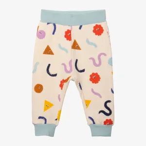 Newborn boys' beige sweat pants