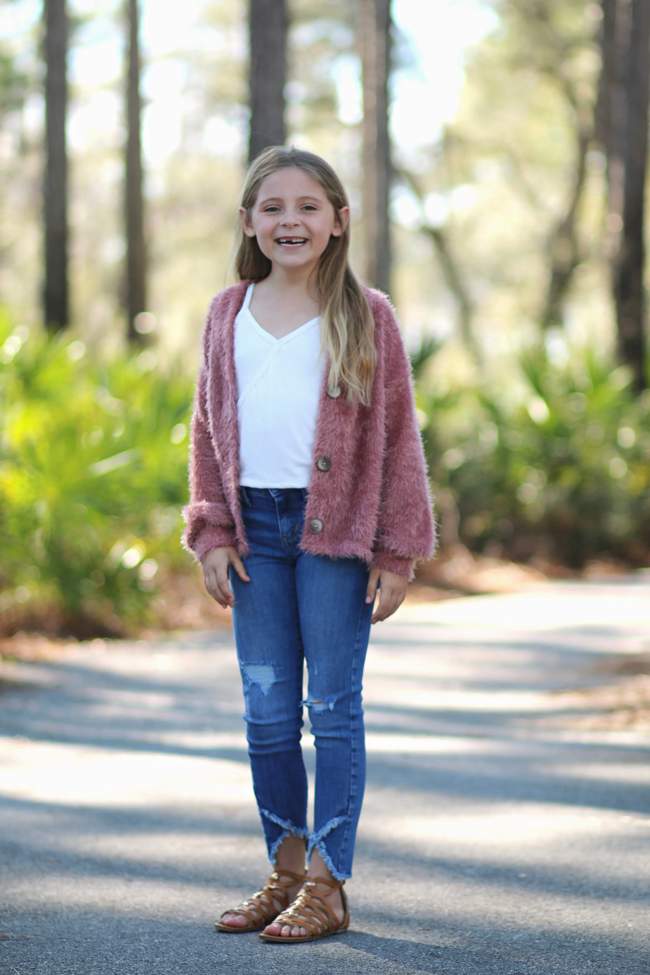 Nightingale Cardigan and Hi-Low Crop PDF Pattern Girls 2T-14yrs