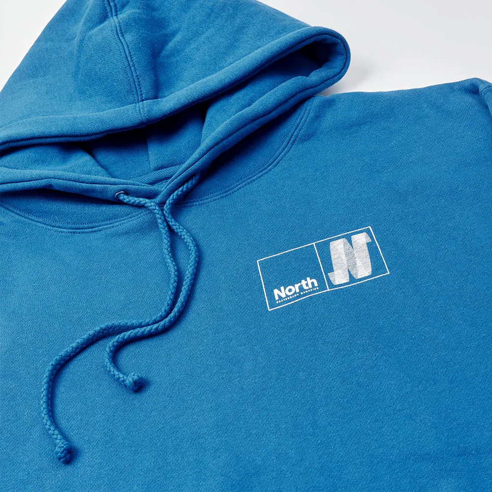 North N Logo Hooded Sweatshirt - Royal Blue/White