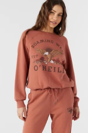 ONeill BOARDWALK CREWNECK FLEECE - CEDAR WOOD