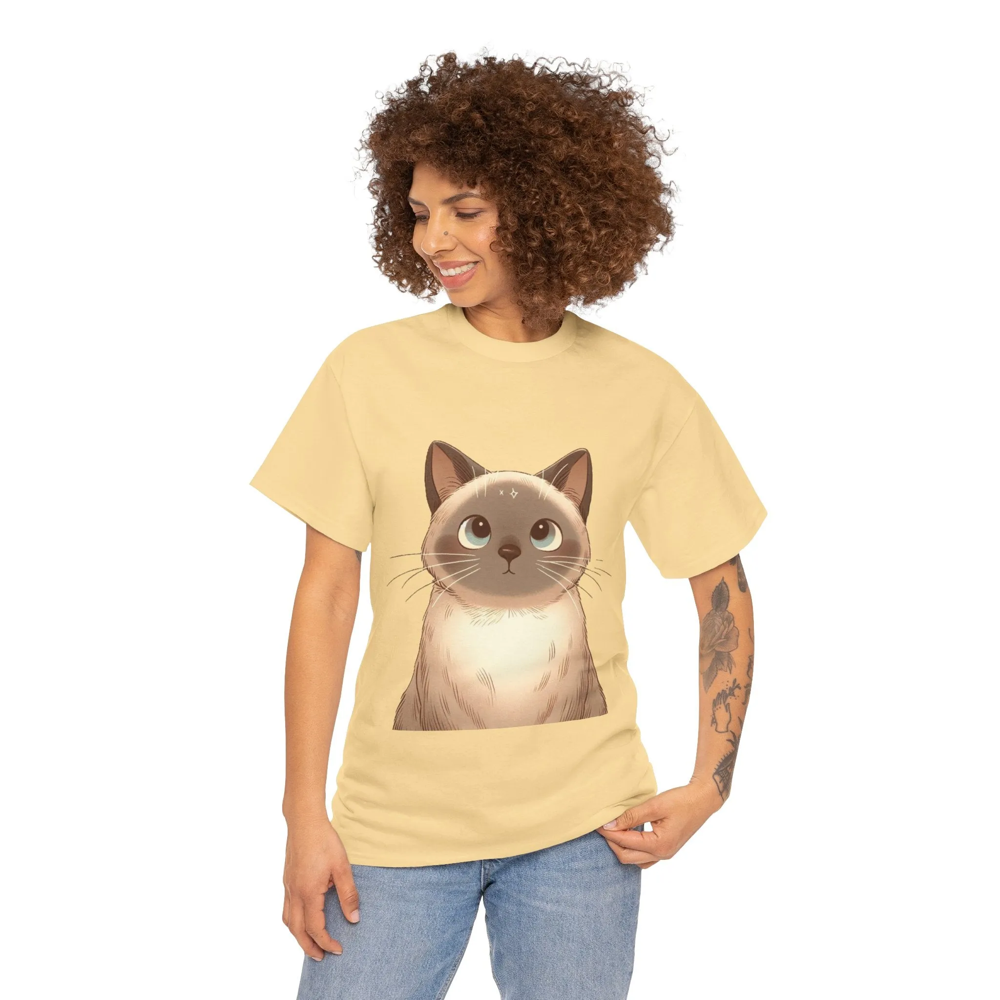 Opal - Siamese Cat Unisex Heavy Cotton Tee