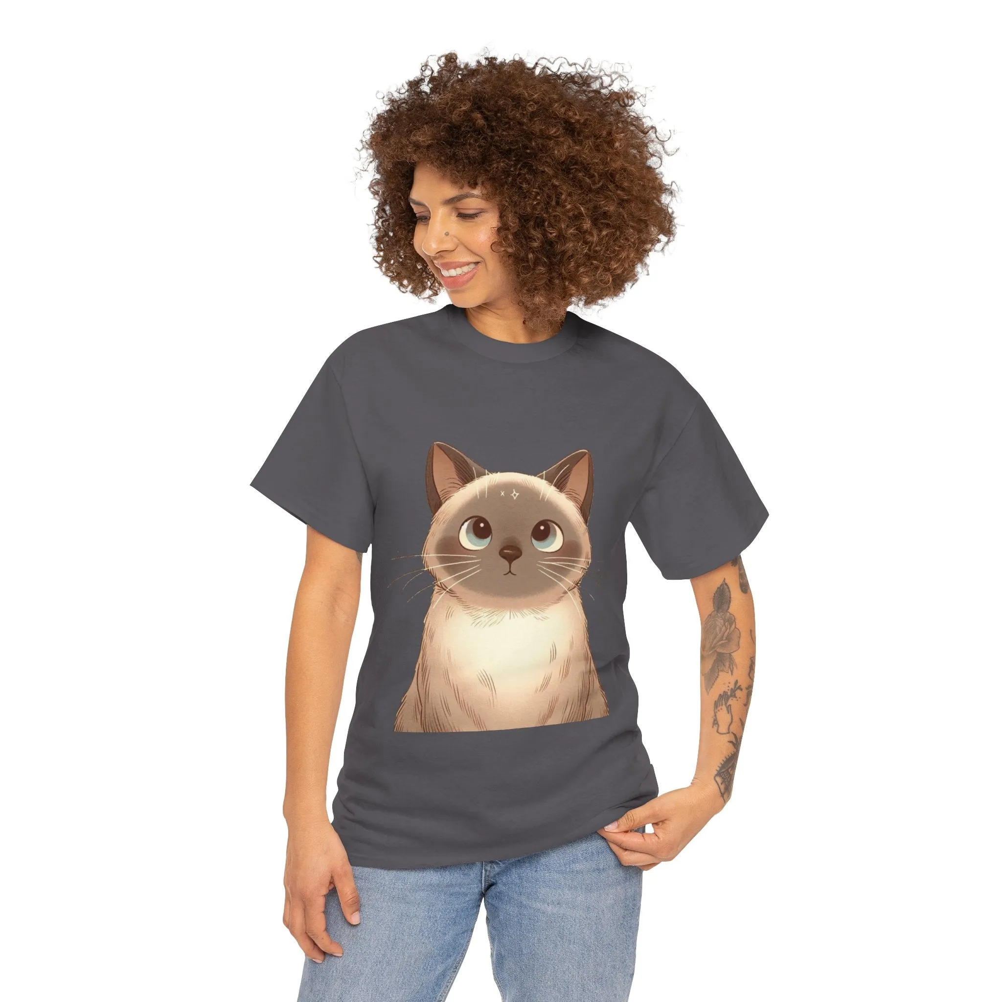 Opal - Siamese Cat Unisex Heavy Cotton Tee