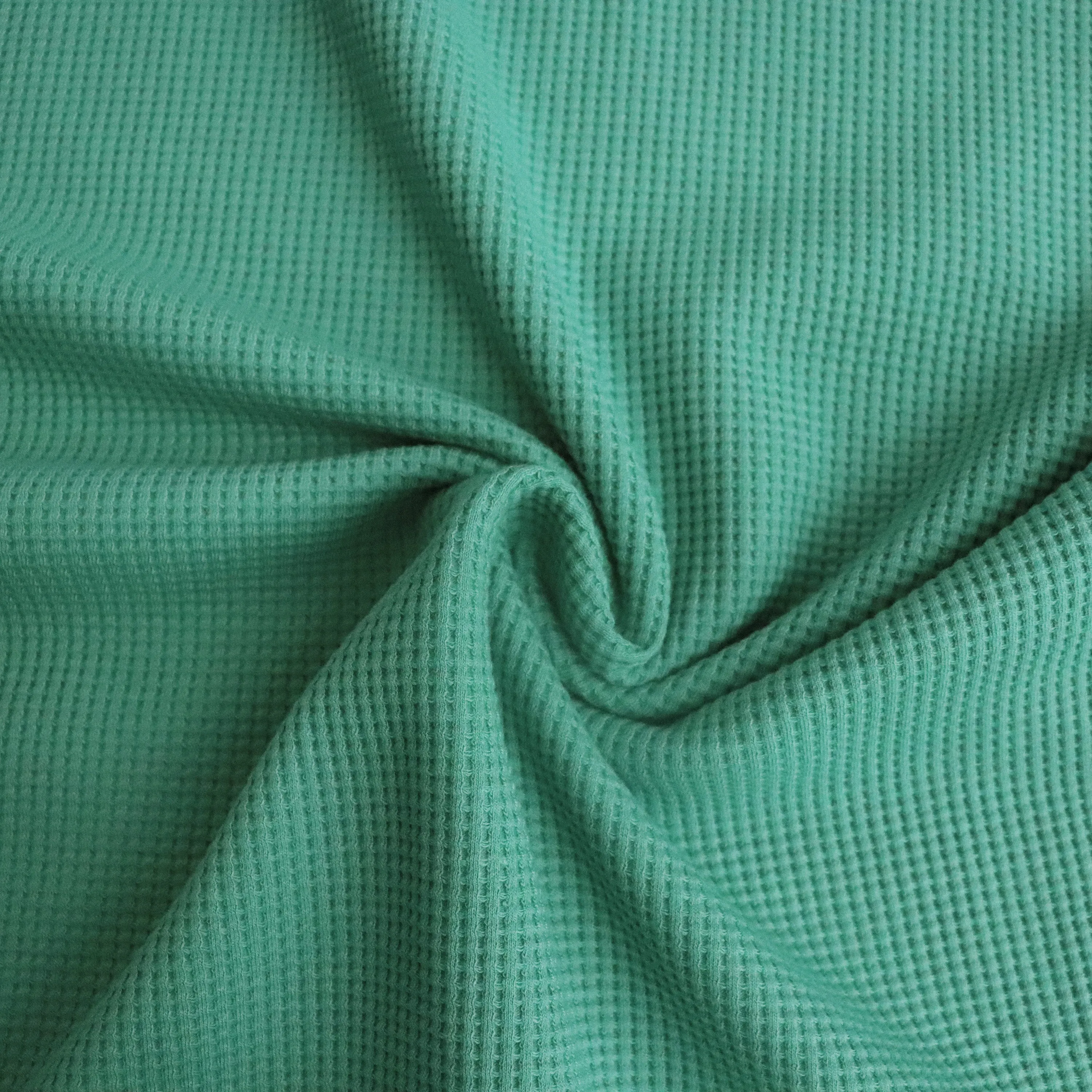 Organic Cotton Mini Waffle Jersey - Old Green