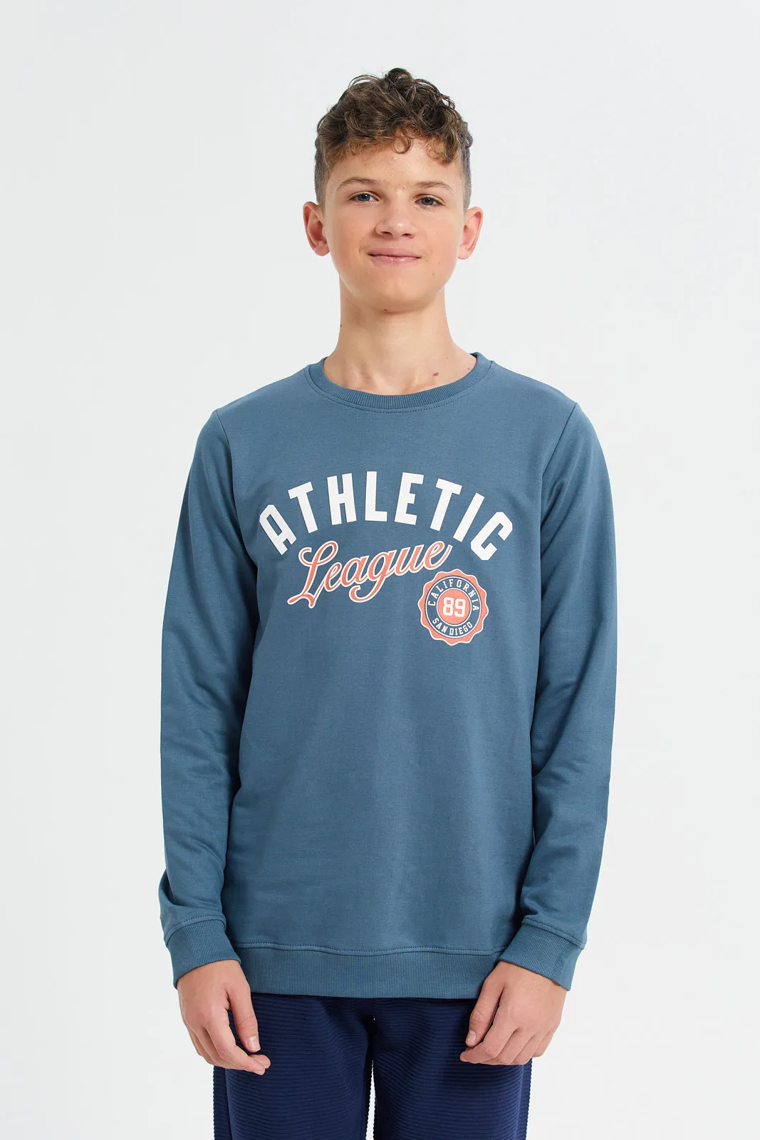 Pet Blue Graphic Sweatshirt