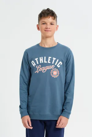 Pet Blue Graphic Sweatshirt