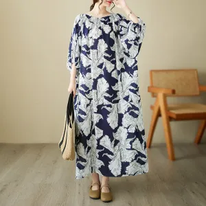 Plus Size Floral Print Maxi Dress