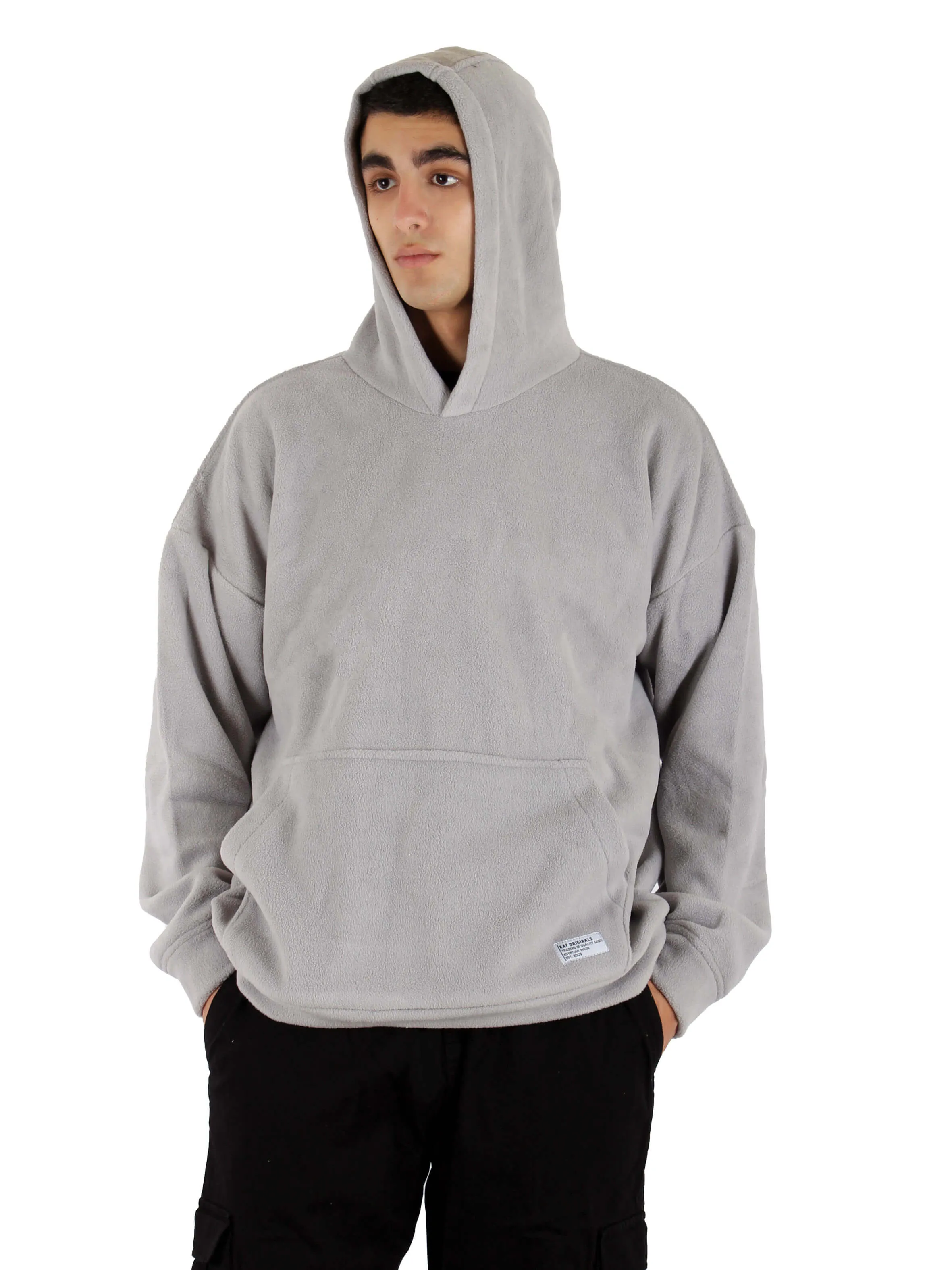 Polar Fleece Hoodie Oversized - Men - Gray