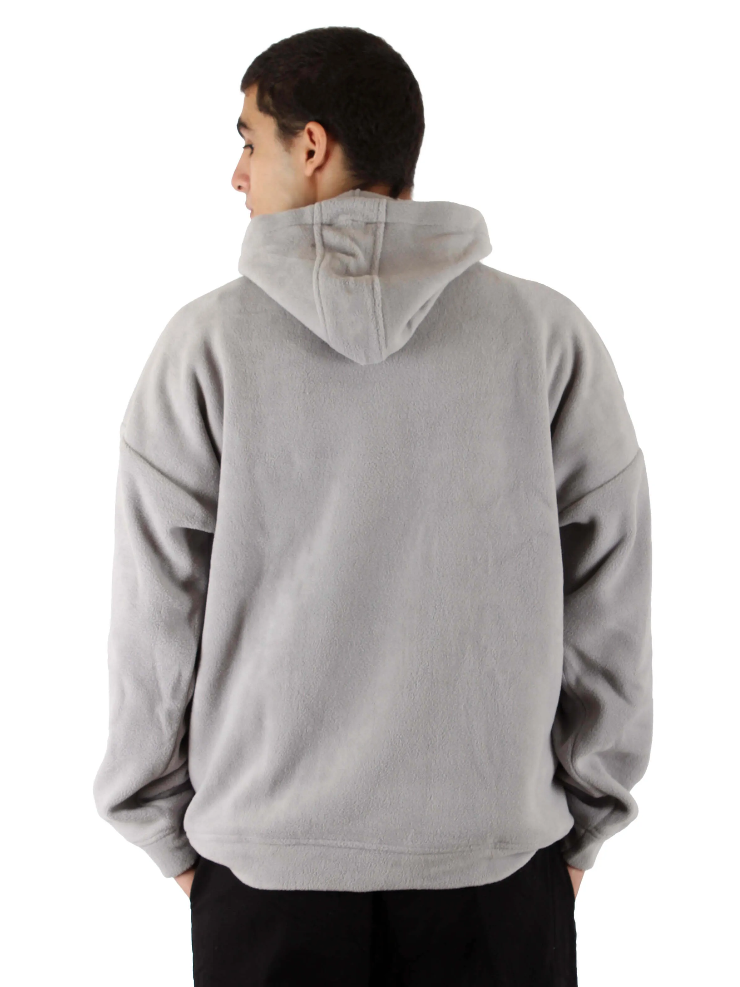 Polar Fleece Hoodie Oversized - Men - Gray