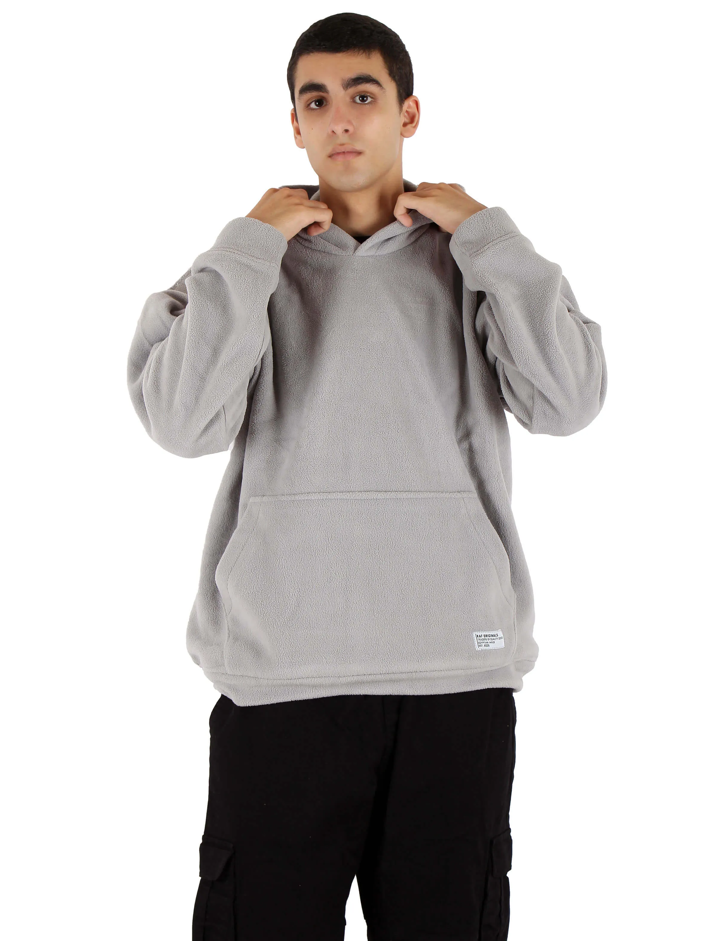 Polar Fleece Hoodie Oversized - Men - Gray