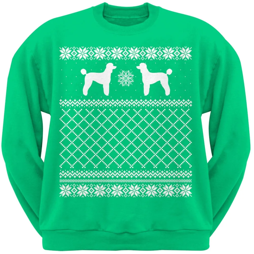 Poodle Black Adult Ugly Christmas Sweater Crew Neck Sweatshirt