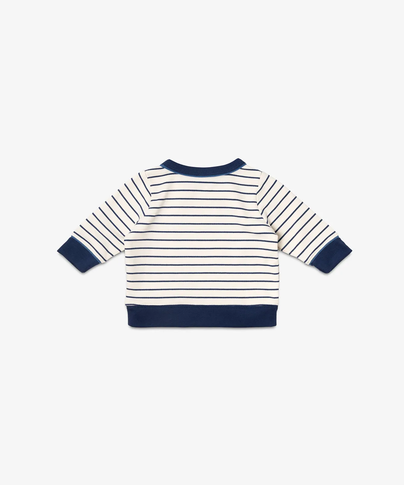 Remy Baby Sweatshirt, Navy French Stripe