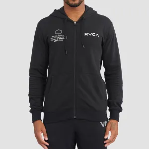 RVCA Swift Big Pin Hex Zip Hoodie Black