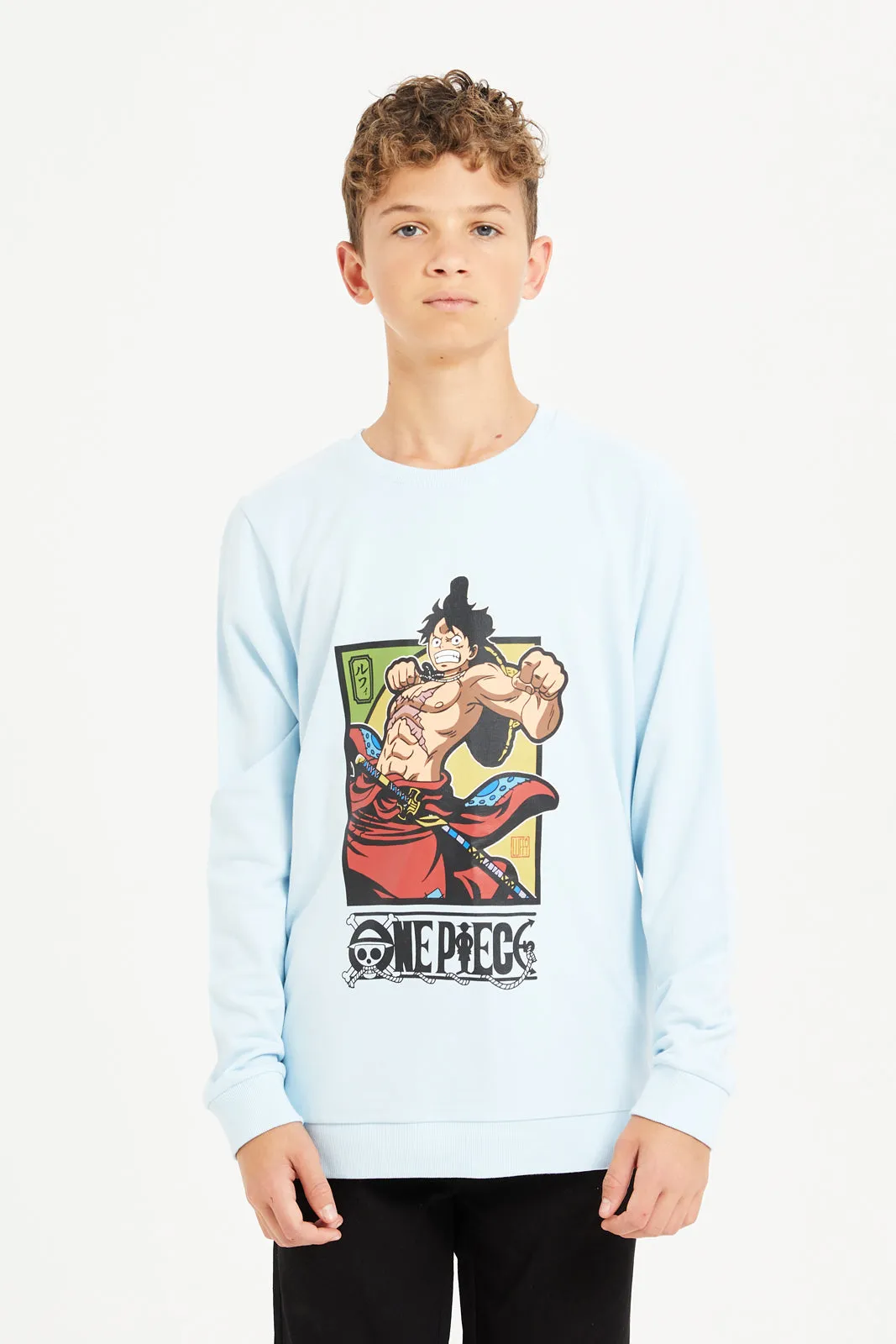 Senior Boys Blue One Piece Sweatshirt