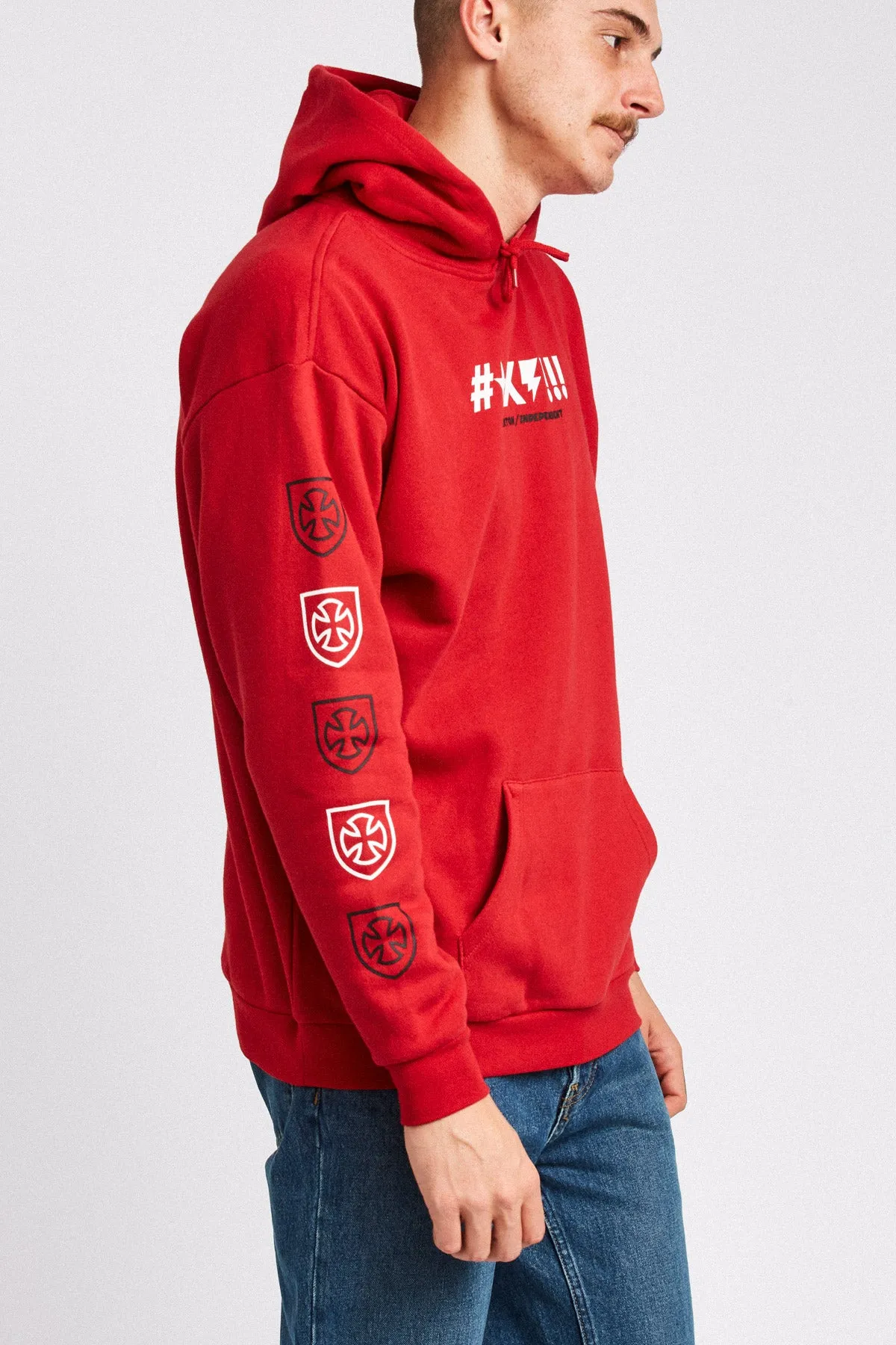 Shine Hood Fleece - Red