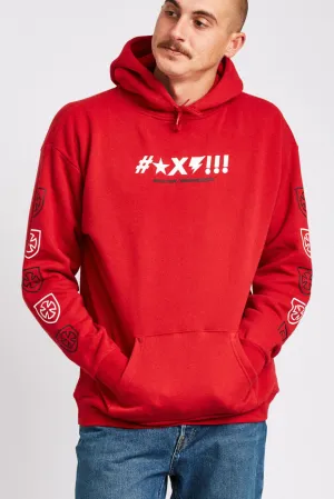 Shine Hood Fleece - Red