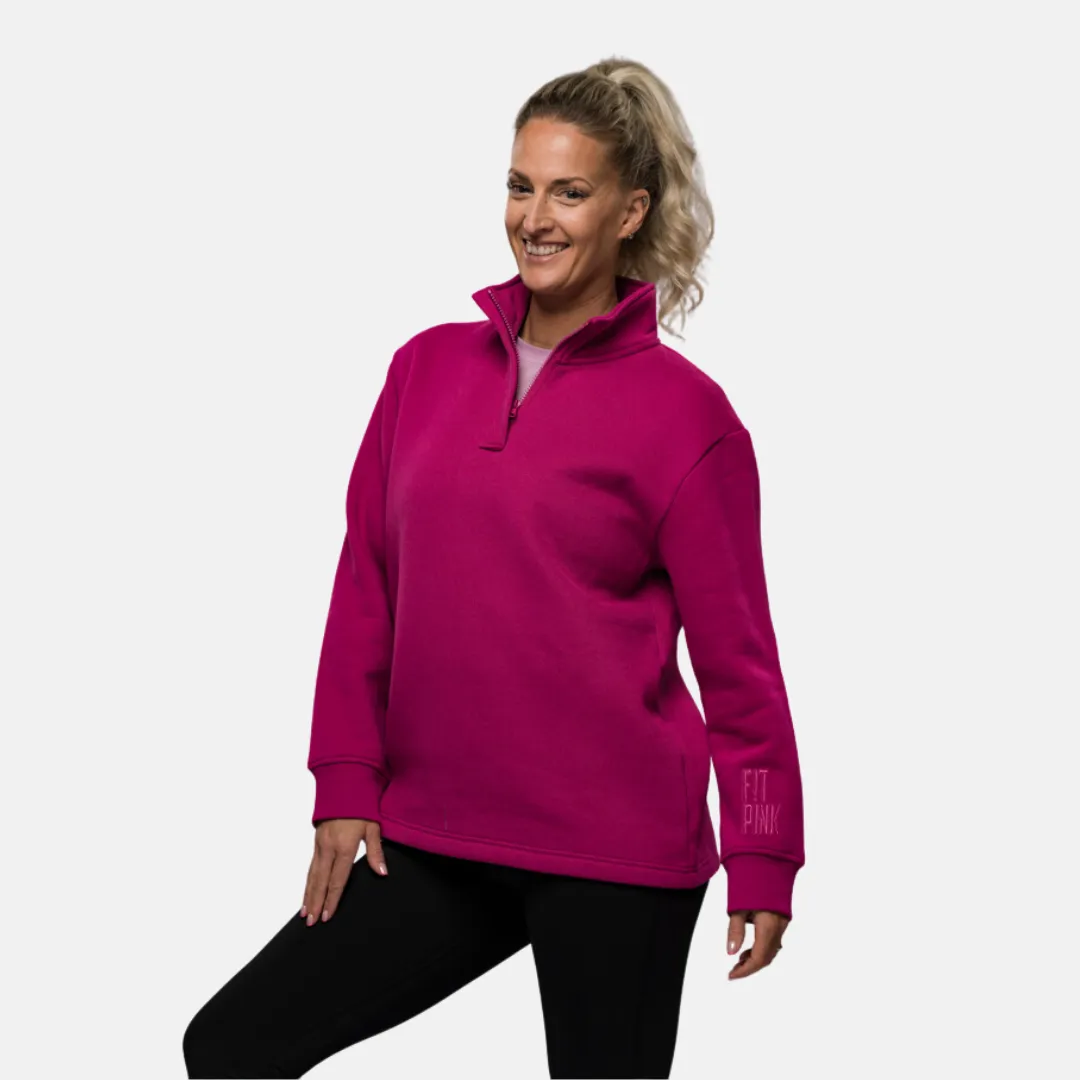 Signature Half-Zip Jumper - Magenta