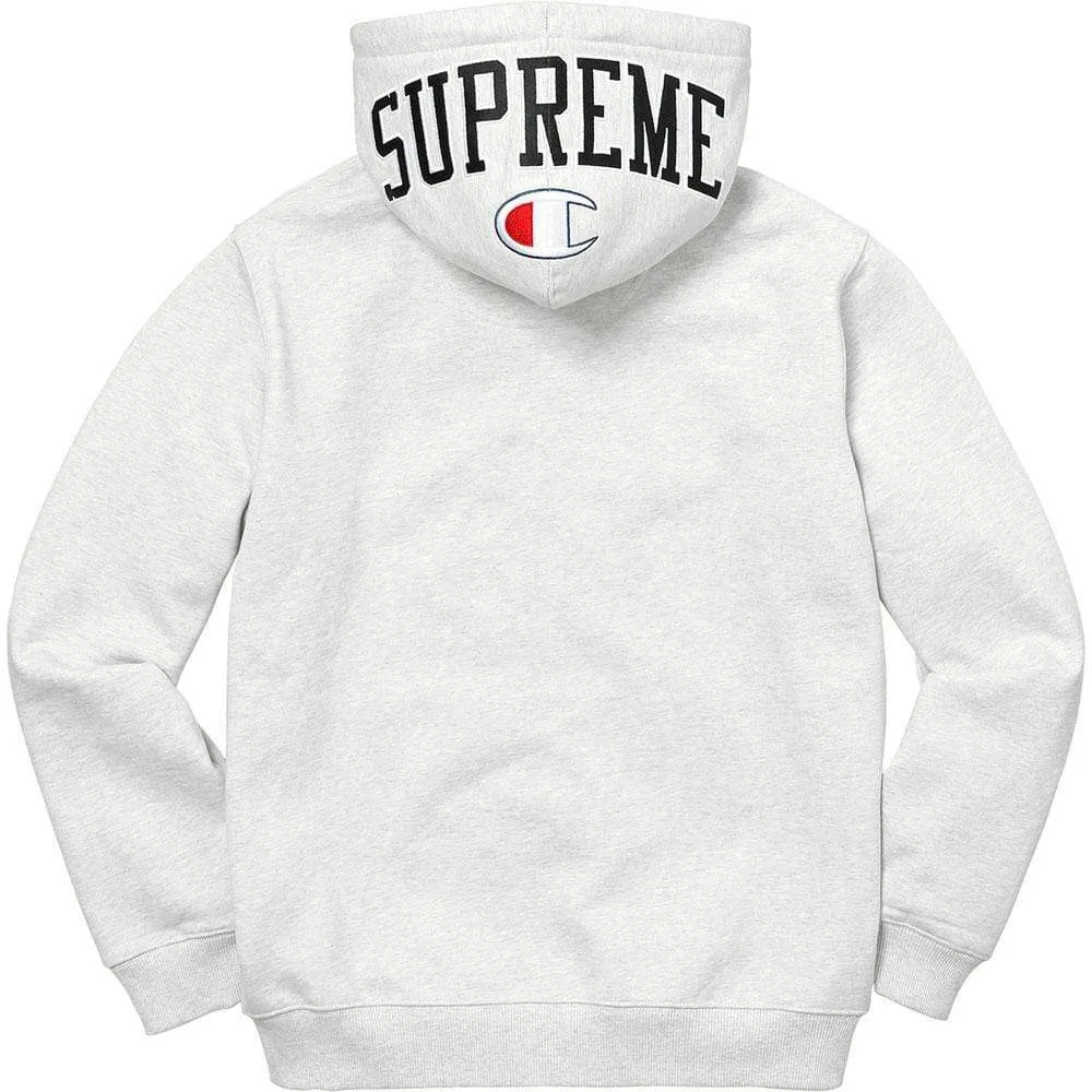 Supreme Champion Arc Logo Zip Up Sweat - Ash Grey