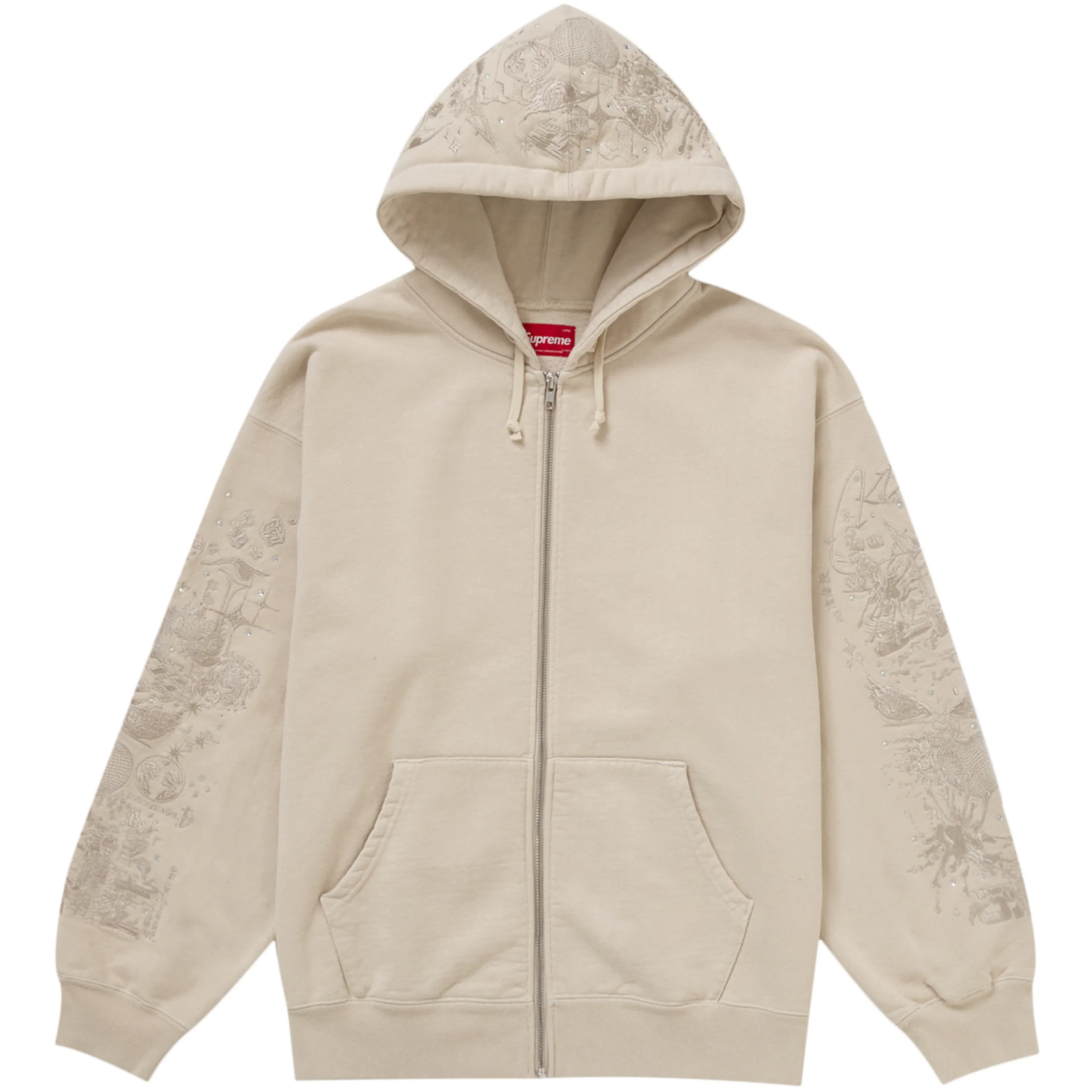 Supreme x AOI Natural Zip Up Hoodie