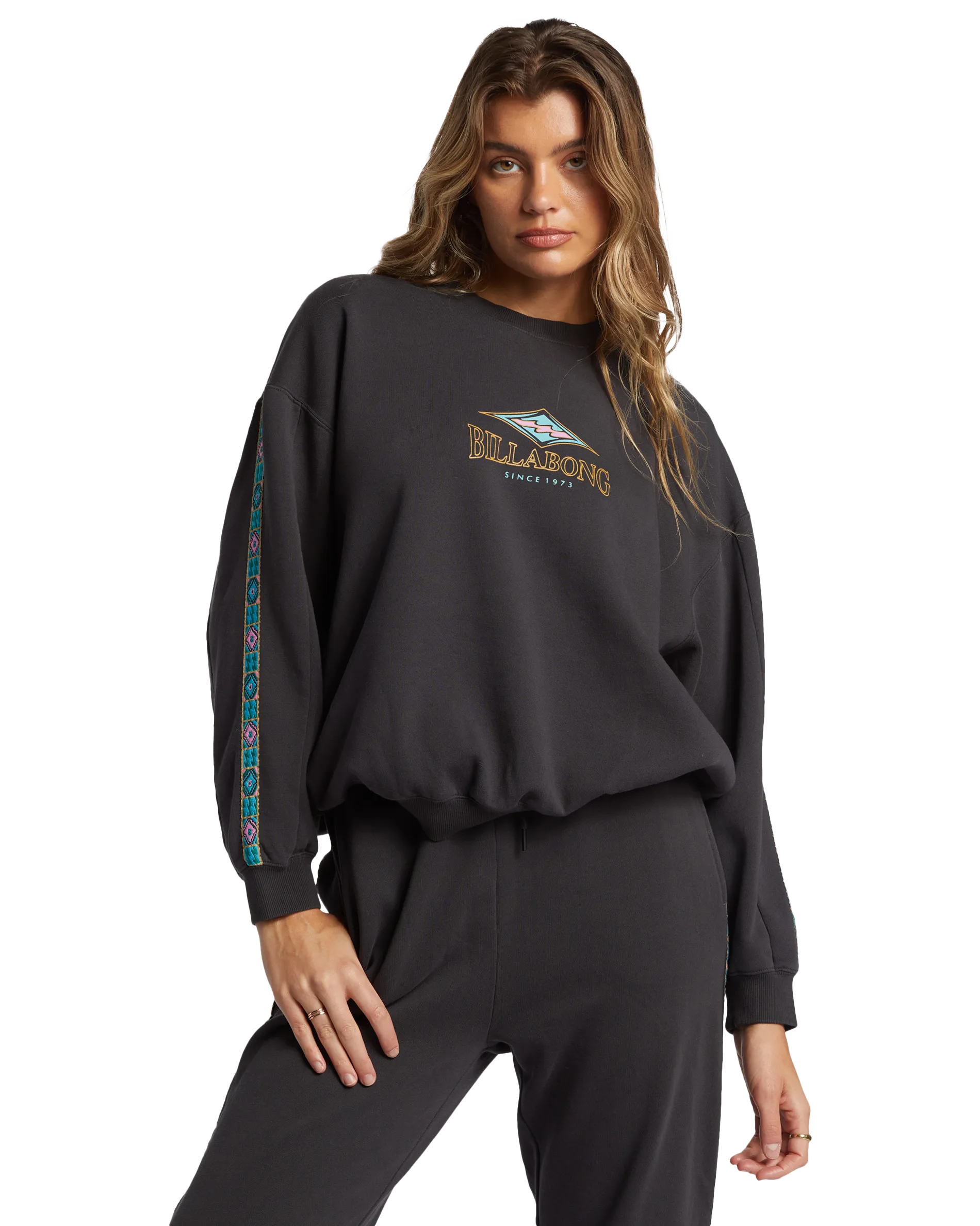 Swipe Right Sweatshirt in Black Sands