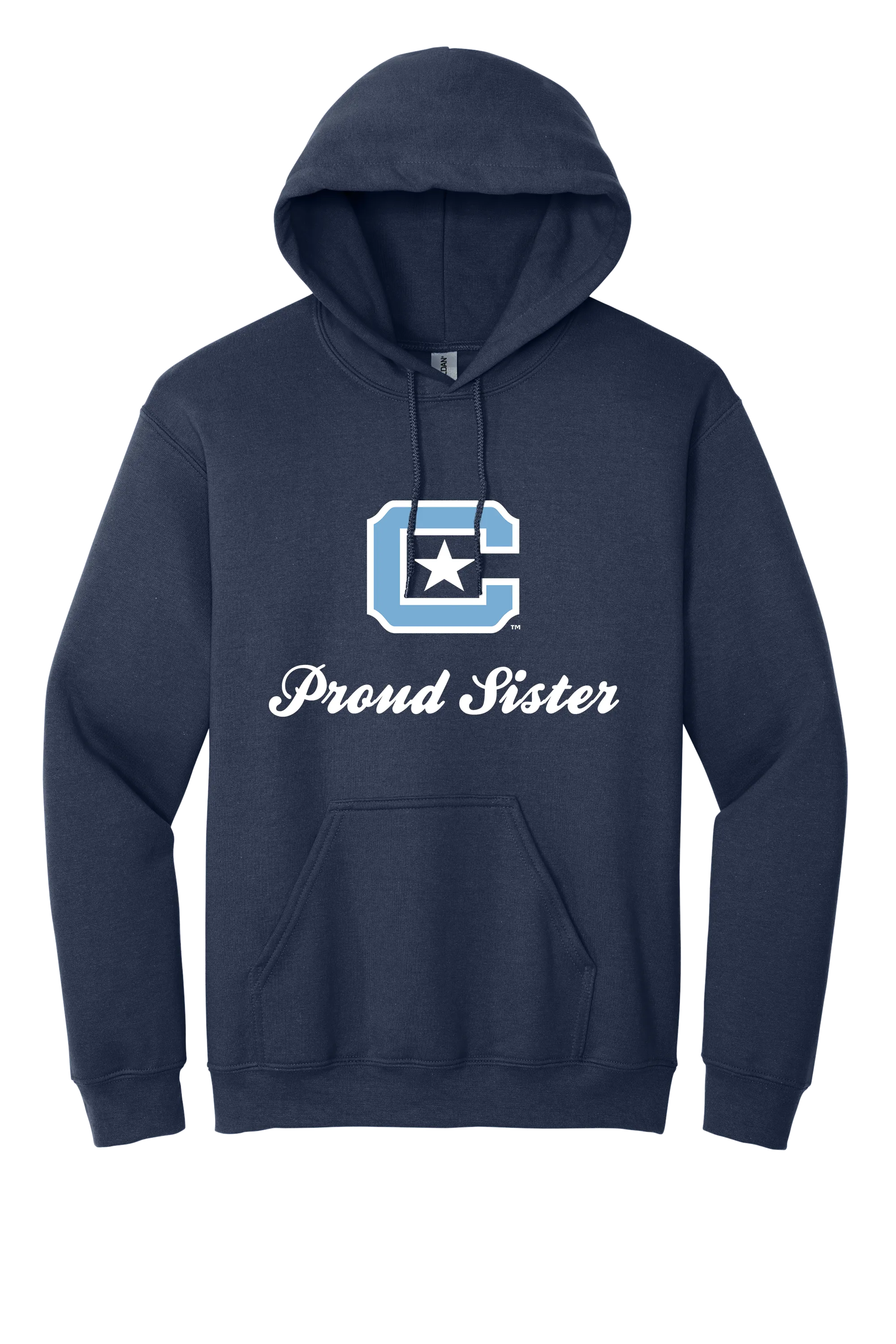 The Citadel Block C Star logo, Proud Sister,  Heavy Blend™ Hooded Sweatshirt