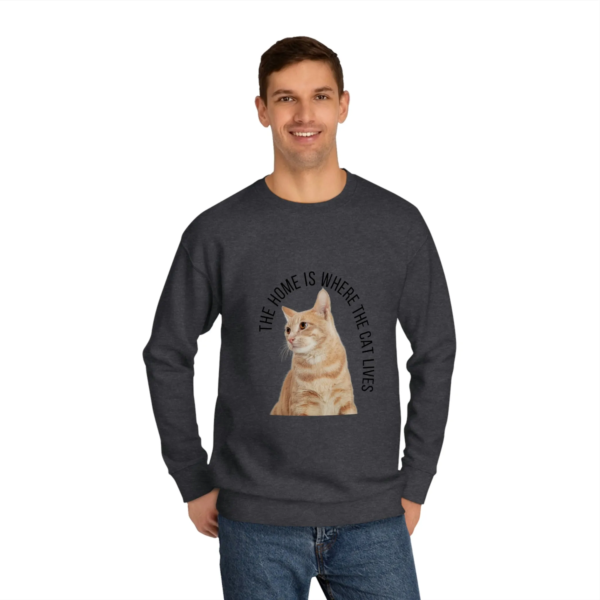 The Home Is Where The Cat Lives POD Unisex Crew Sweatshirt