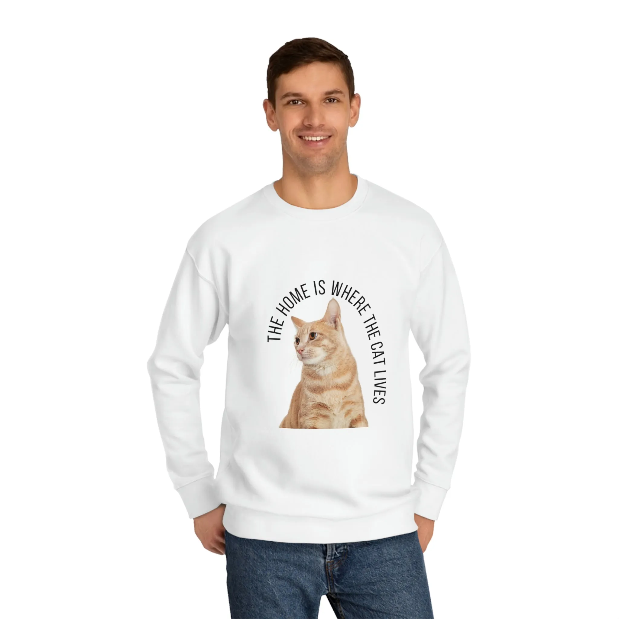 The Home Is Where The Cat Lives POD Unisex Crew Sweatshirt