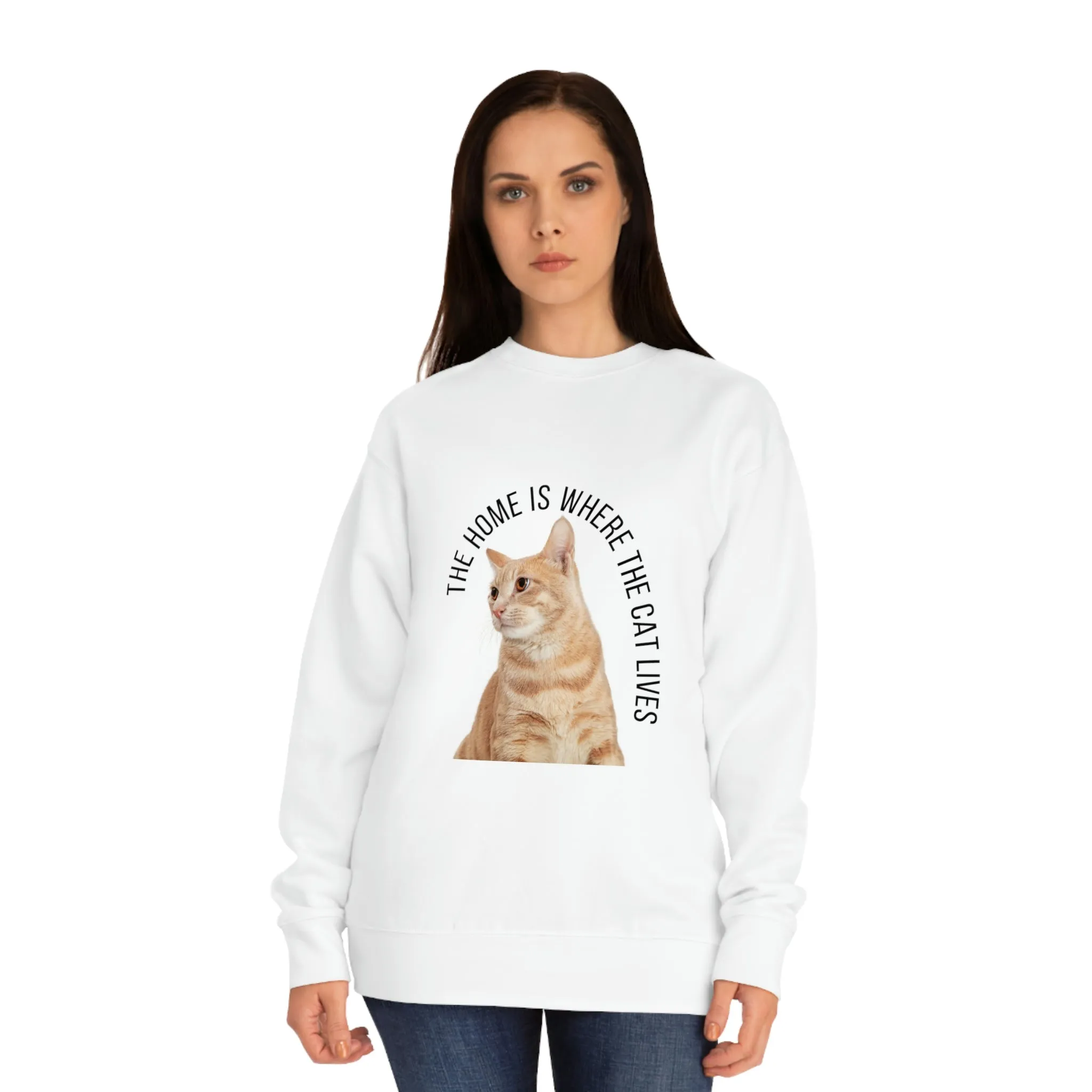 The Home Is Where The Cat Lives POD Unisex Crew Sweatshirt