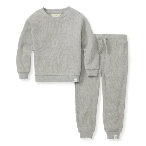 Thermal Top and Pants Set - Heather Grey