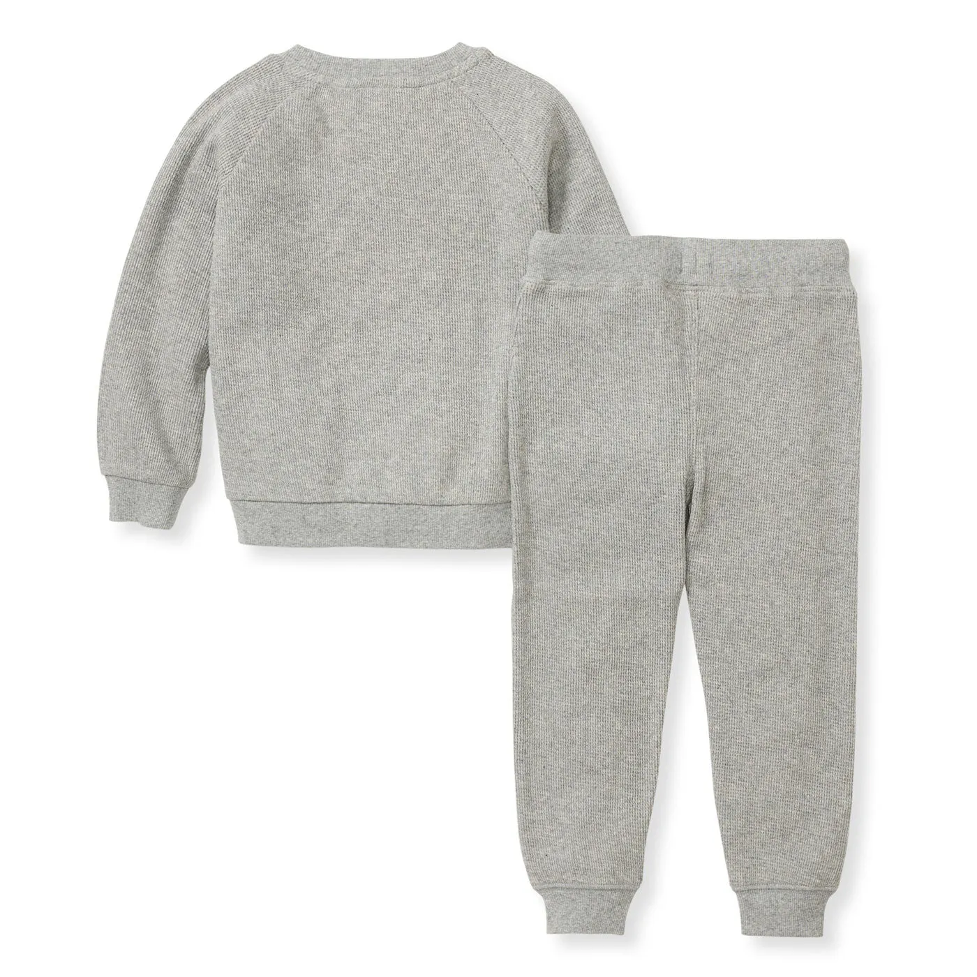 Thermal Top and Pants Set - Heather Grey