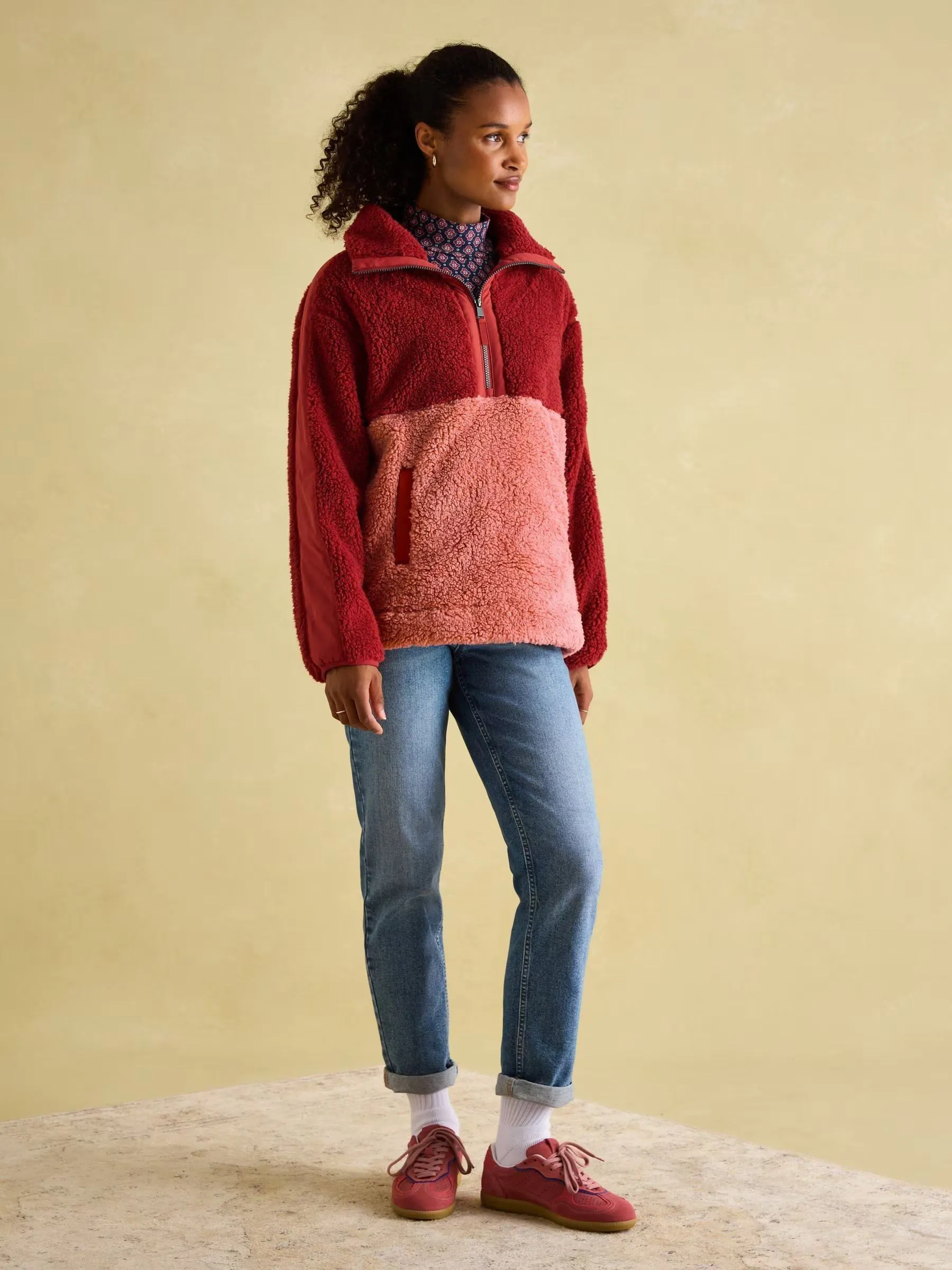 Tilly Pink Quarter Zip Fleece