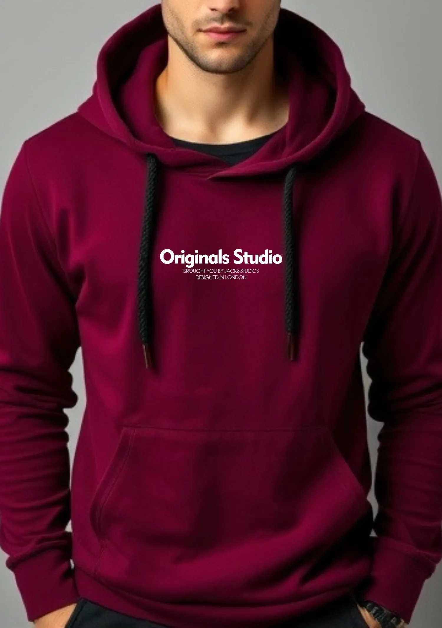 UrGear Comfortable Men's Maroon Hooded Sweatshirts