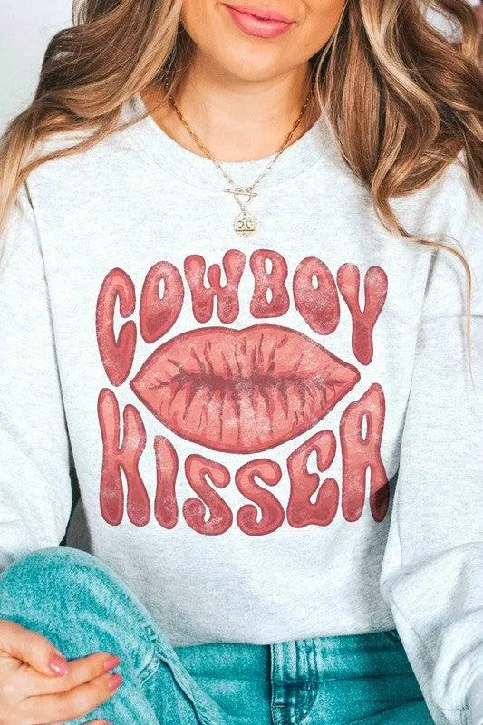 Valentine's Day Cowboy Kisser Graphic Sweatshirt