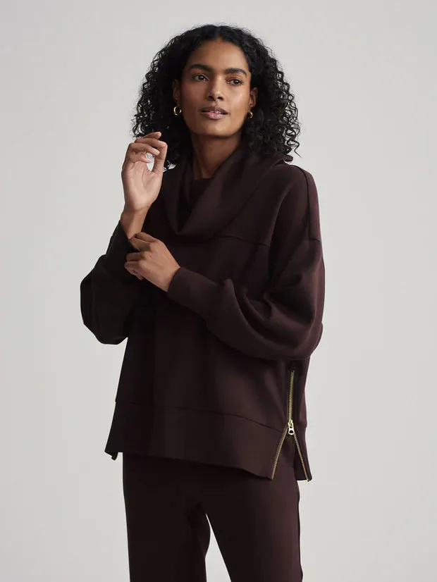 Varley Priya Longline Sweatshirt Coffee Bean