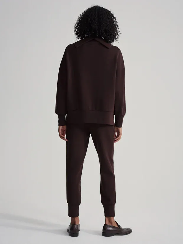 Varley Priya Longline Sweatshirt Coffee Bean