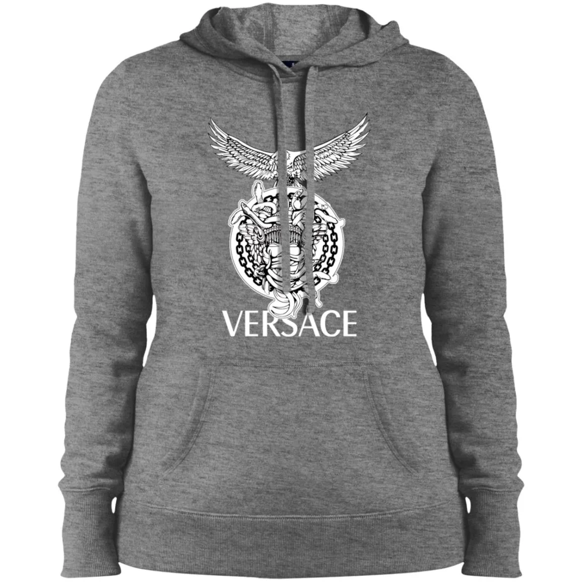 Versace Supervip Logo T-shirt Women Hooded Sweatshirt