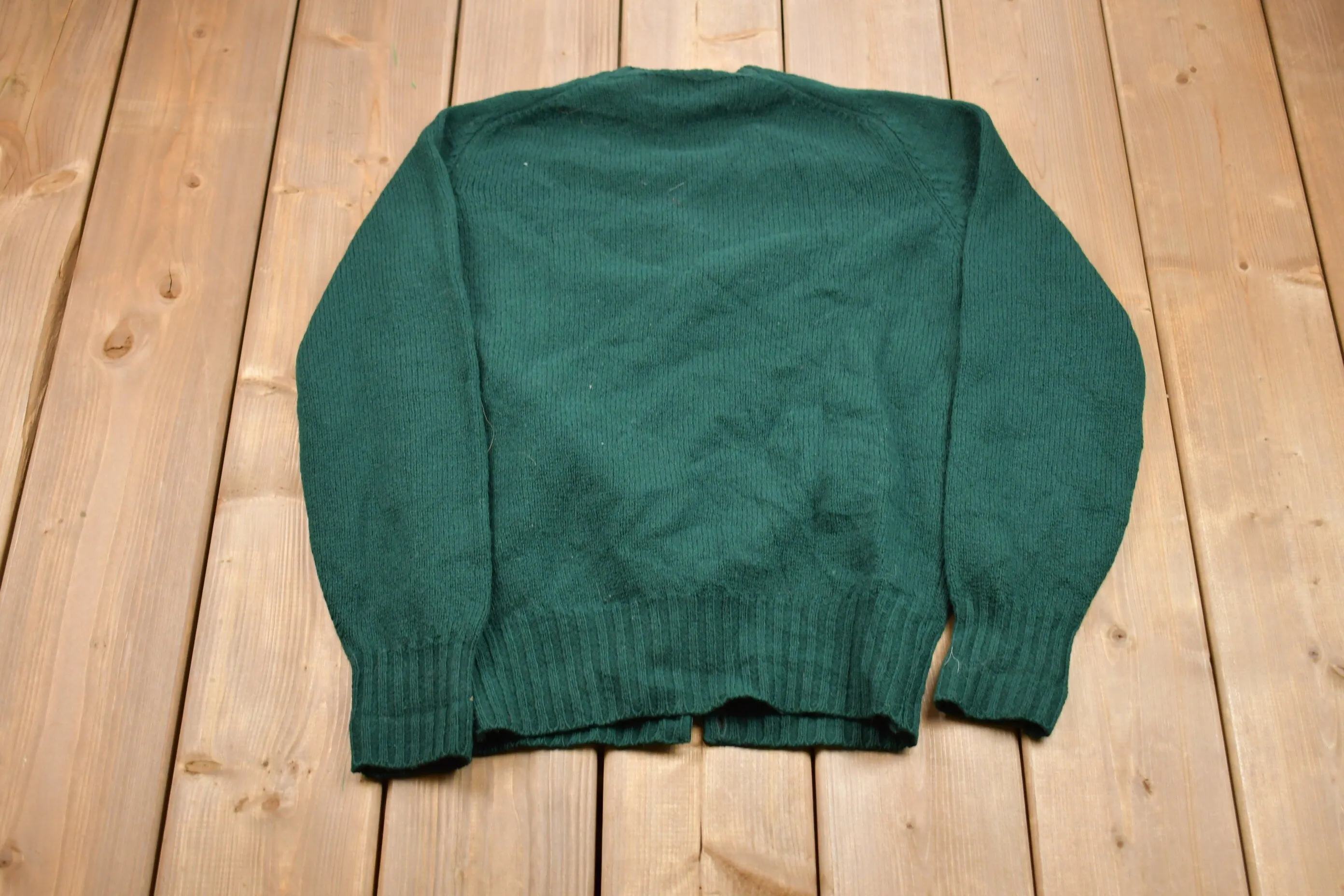 Vintage 1980s Bucks Cointain Pure Wool Knitted Sweater