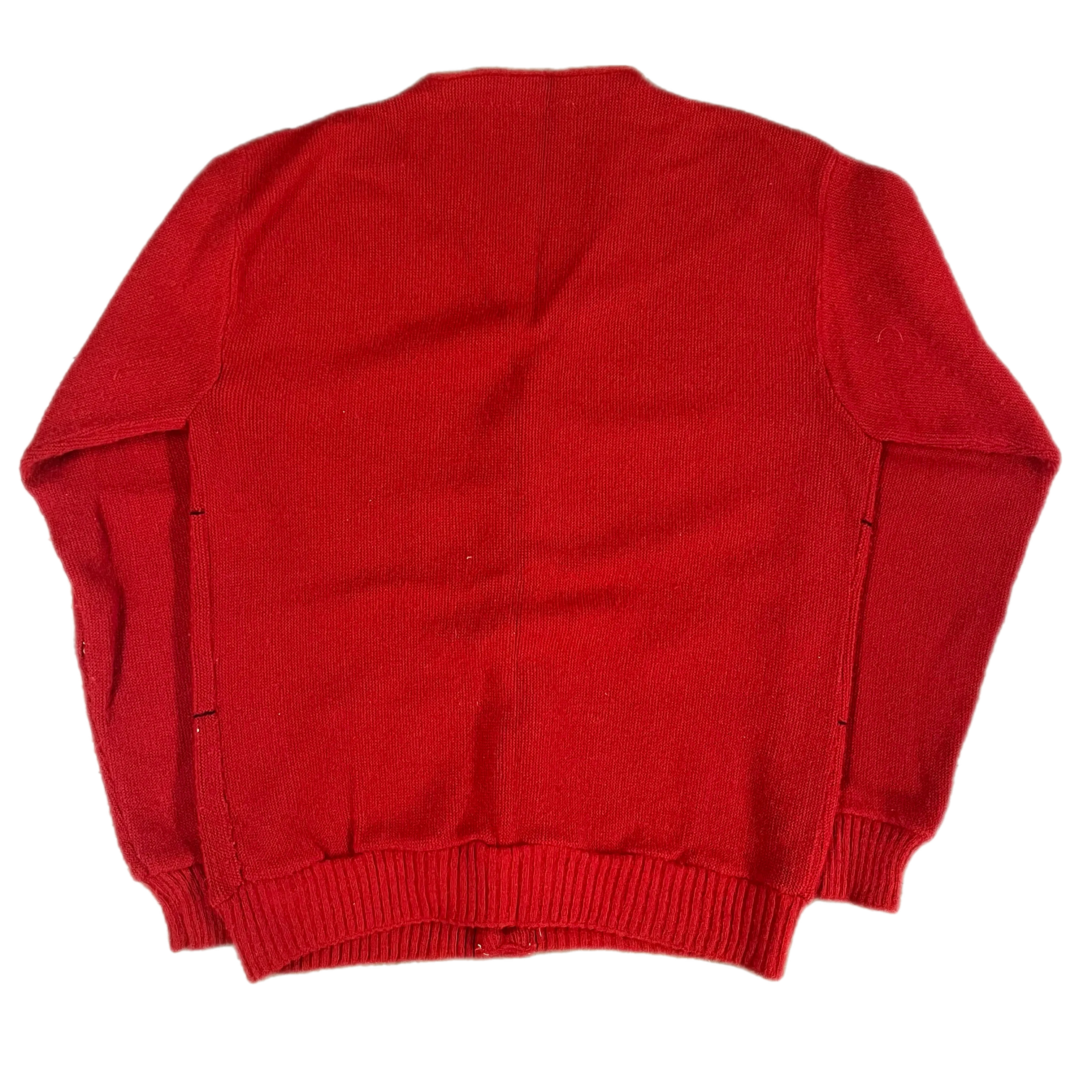 Vintage Wool "Panel" Knit Cardigan Sweater