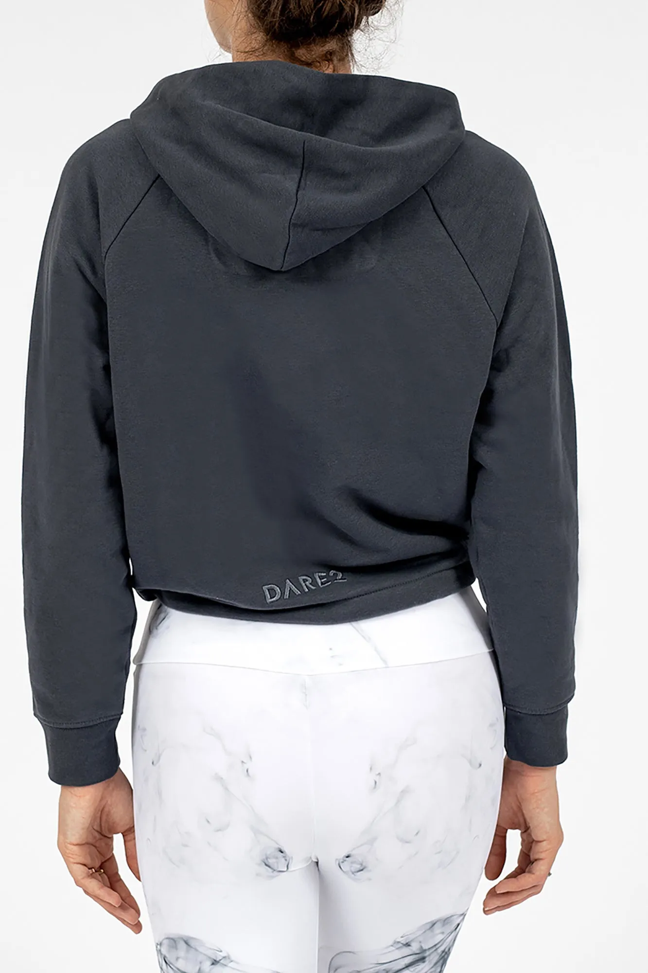 Volcanic Grey Cropped Hooded Sweatshirt