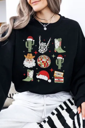 Western Christmas Fleece Sweatshirt