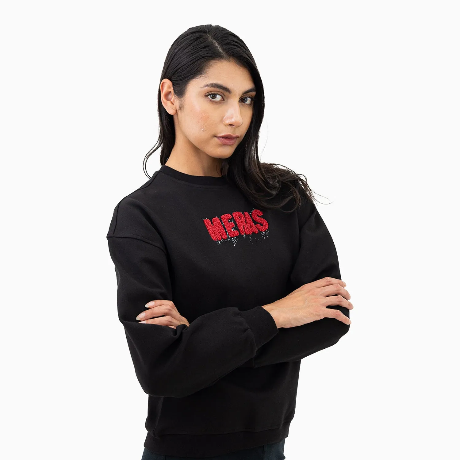 Women's Chenille Patch Sweatshirt