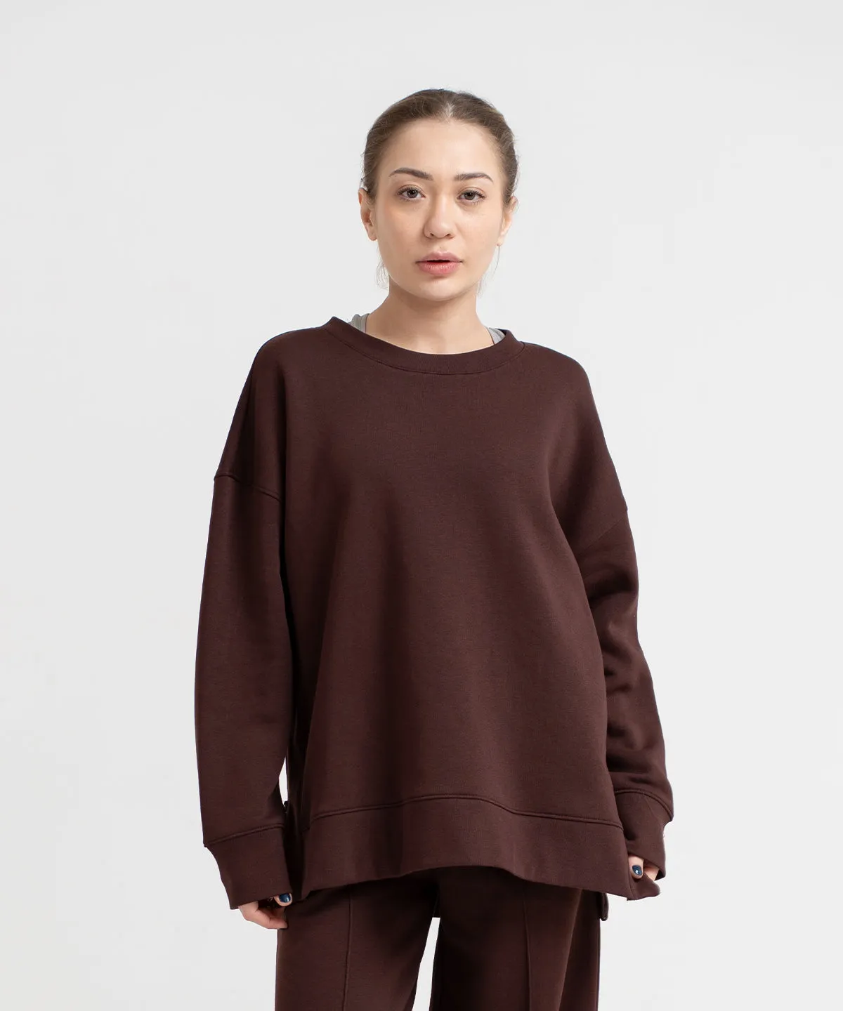 Women's Longline Zipper Sweatshirt